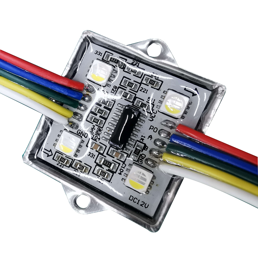 DC12V DMX512 RGBW 4 lights 5050 module, 0.96W/piece, 20 per string DC12V DMX512 RGBW 4 lights 5050 module, 0.96W/piece, 20 per string
